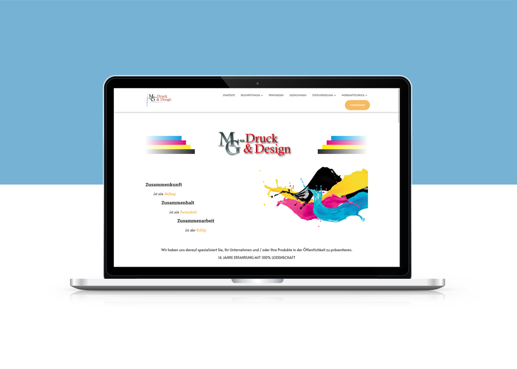 Neue Website für MG-Druck&Design